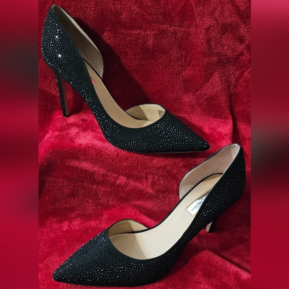 INC International Concepts Black Heels with Sparkly Texture